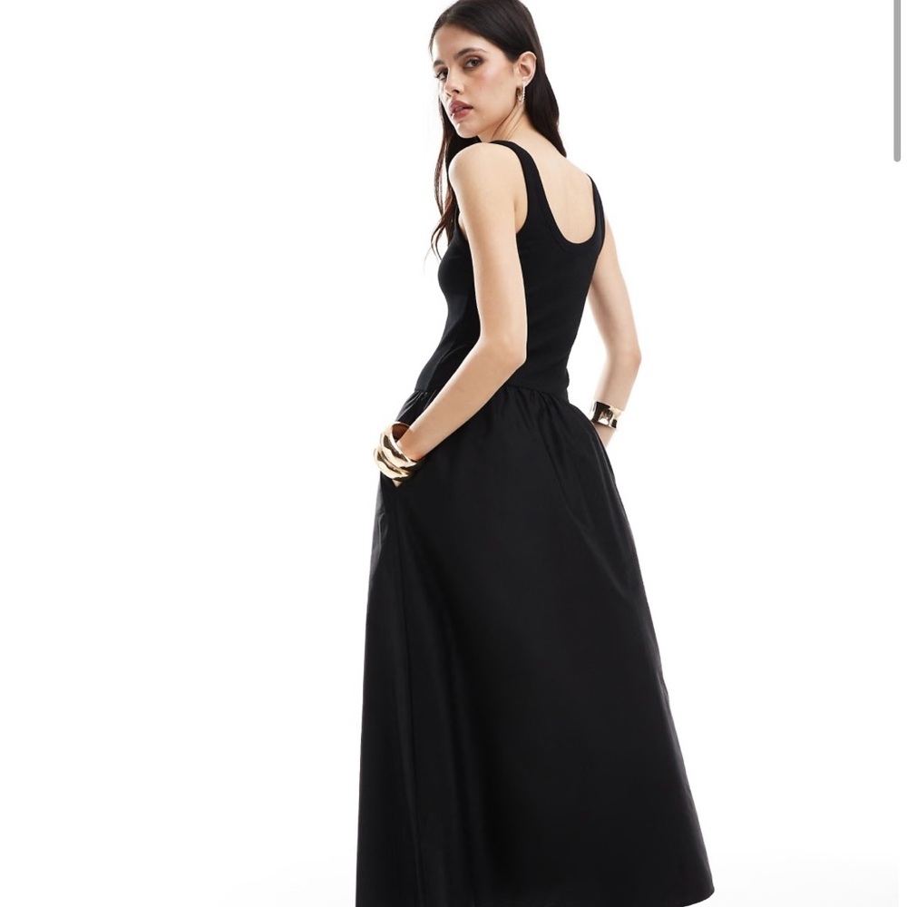 & Other Stories Black Sleeveless A-line Maxi Dress